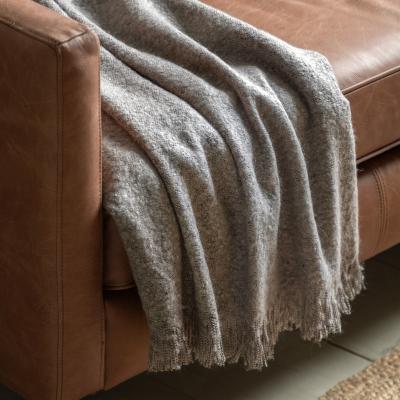 Knees Melange Acrylic Throw - Light Grey