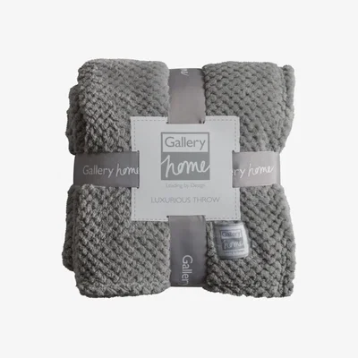 Knees Waffle Fleece Throw - Grey