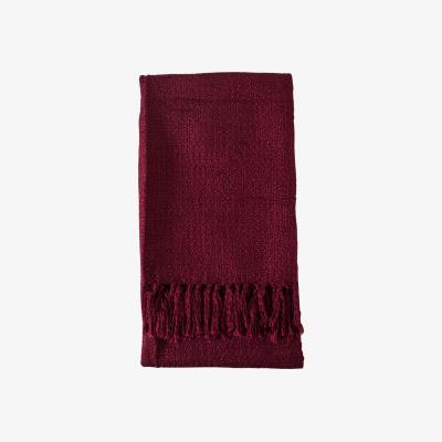 Knees Acrylic Textured Throw - Claret