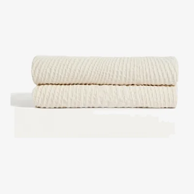 Kave Home Raylo bedspread in 100% cotton with striped structure for 90/135 cm bed
