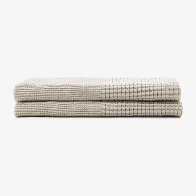 Kave Home Mabile blue striped jacquard 100% cotton bedspread for 90/135cm bed