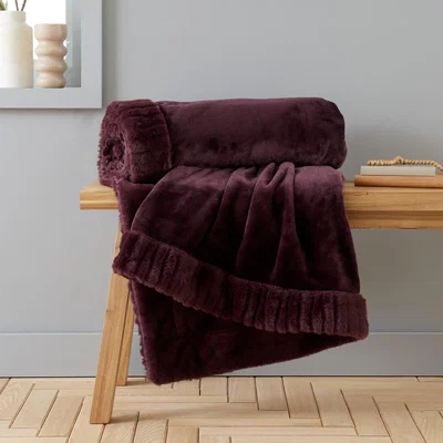 La Redoute Velvet And Faux Fur Throw
