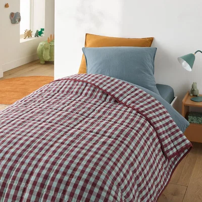 La Redoute Emerson Checked Quilted Cotton Bedspread