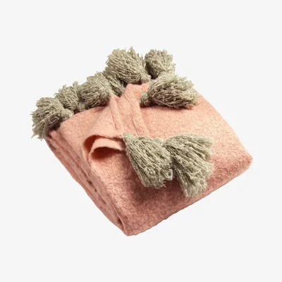 La Redoute Romily Coloured Pom Throw