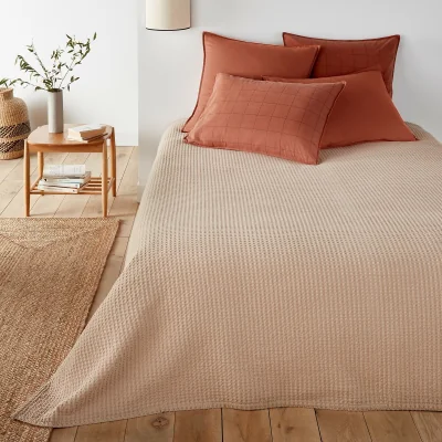 La Redoute Waffle Washed Cotton Bedspread