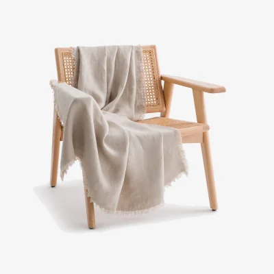 La Redoute Linange Washed Linen Throw
