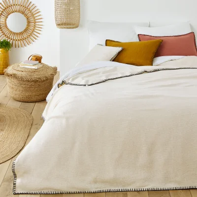 La Redoute Raoul 100% Plain Cotton Bedspread
