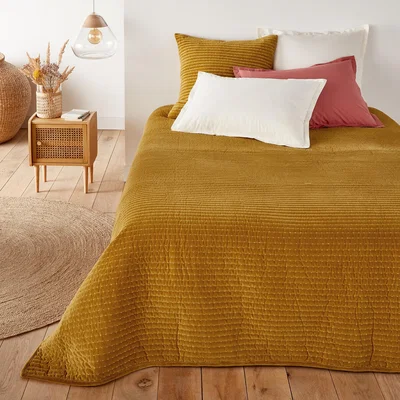 La Redoute Tivoli Velvet Kantha Bedspread