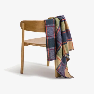 La Redoute Kaspi Checked Throw in Wool