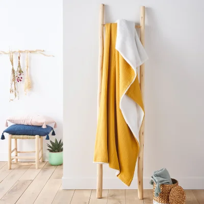 La Redoute Kumla Cotton Muslin & Fleece Throw