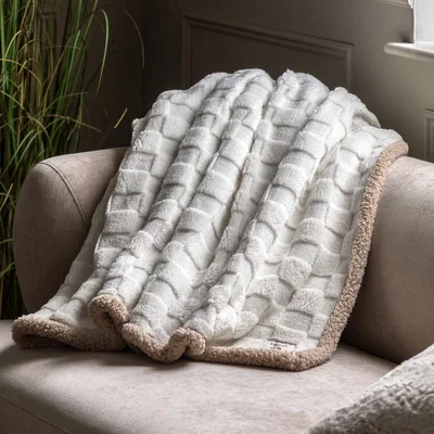 La Redoute Checked Sherpa Throw