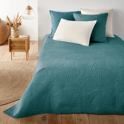 La Redoute Tropical Quilted Cotton Bedspread Throw