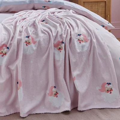 La Redoute Vintage Christmas Santa Fleece Throw