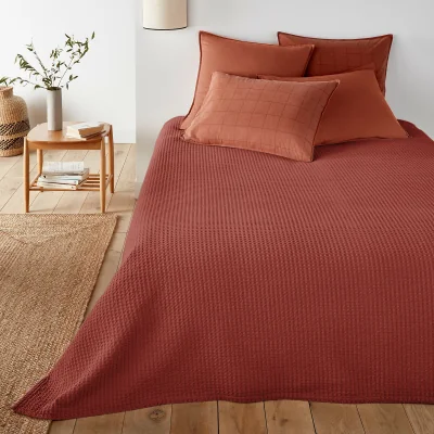 La Redoute Waffle Washed Cotton Bedspread