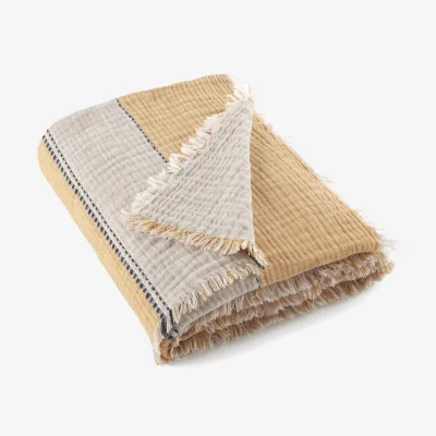La Redoute Markita Two-Tone Muslin Throw