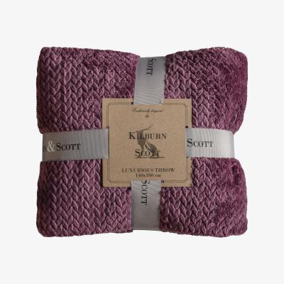 La Redoute Chevron Fleece Throw 140x180cm