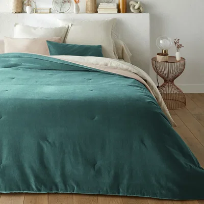 La Redoute Velvet Quilted Cotton Velvet Bedspread