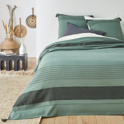 La Redoute Doni Striped 100% Cotton Bedspread