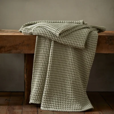 La Redoute Jaipur Chunky Waffle Cotton Blanket Throw