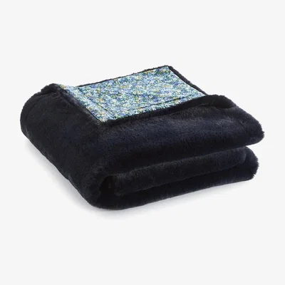 La Redoute Champa Patterned / Faux Fur Blanket