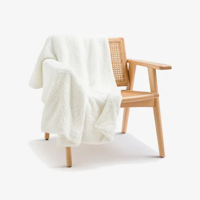 La Redoute Maxine Throw in Fleece and Sherpa