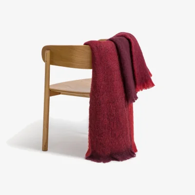 La Redoute Tzara Throw in Two-Tone Wool and Polyamide