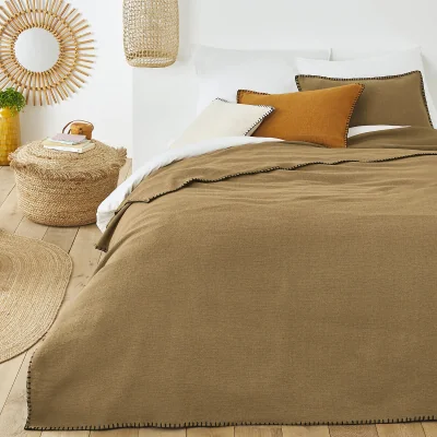 La Redoute Raoul 100% Plain Cotton Bedspread