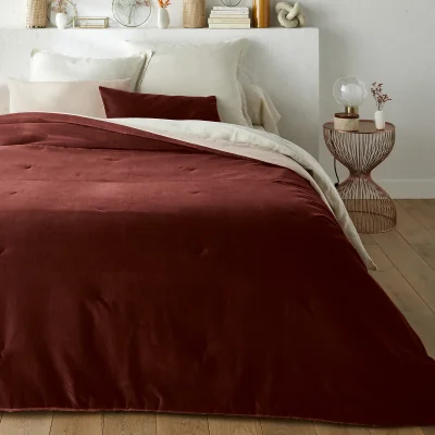 La Redoute Velvet Quilted Cotton Velvet Bedspread