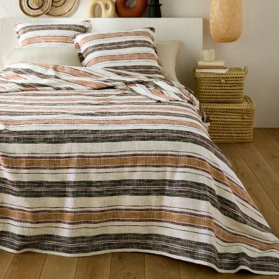 La Redoute Imazai Striped Cotton Basket Weave Bedspread