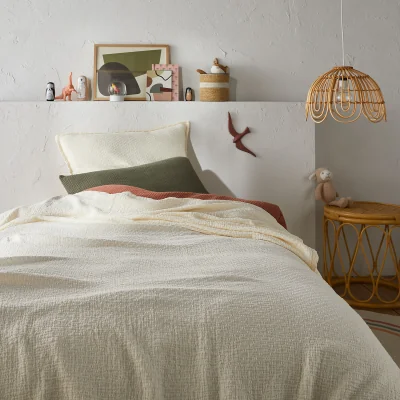 La Redoute Plumetis Swiss Dot 100% Cotton Muslin Bedspread