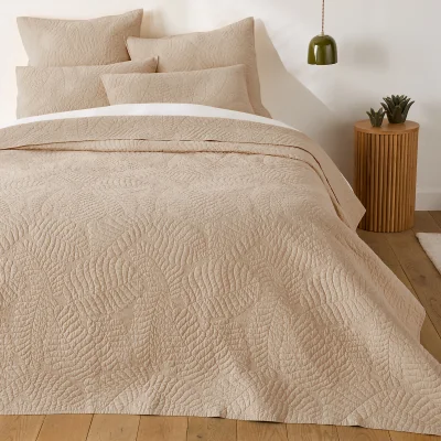 La Redoute Tropical Quilted Cotton Bedspread Throw