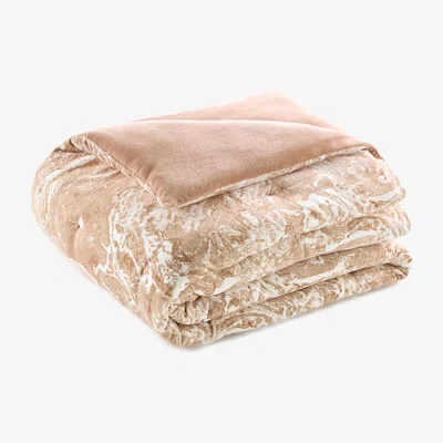 La Redoute Marbly Cotton Velvet Quilt