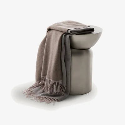 La Redoute Alya Fringed Throw in Cashmere and Virgin Wool
