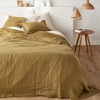 La Redoute Linange Washed Linen Bedspread