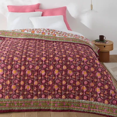 La Redoute Manassi Block Print Bedspread in Cotton