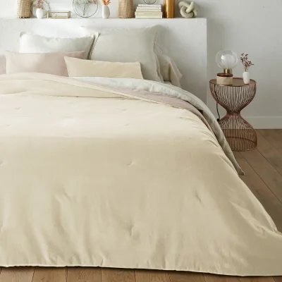 La Redoute Velvet Quilted Cotton Velvet Bedspread