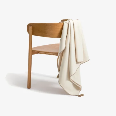 La Redoute Ceylon Throw in Linen and Wool with Tassels