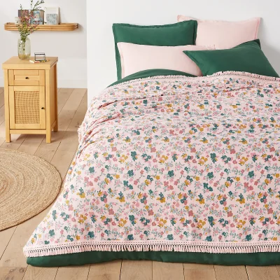 La Redoute Callas Floral Cotton Muslin Bedspread