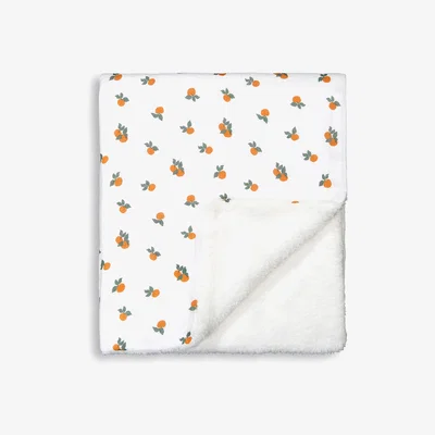 La Redoute Clémentine Cotton Muslin and Sheepskin Blanket