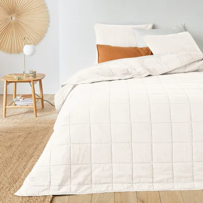 La Redoute Sparrow Quilted Throw Bedspread in Washed Cotton