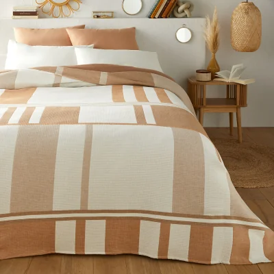 La Redoute Wasan 100% Cotton Muslin Jacquard Bedspread