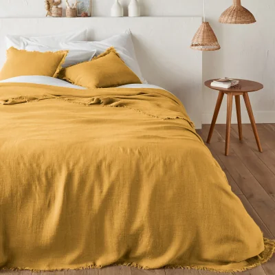 La Redoute Linange Washed Linen Bedspread