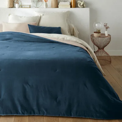 La Redoute Velvet Quilted Cotton Velvet Bedspread