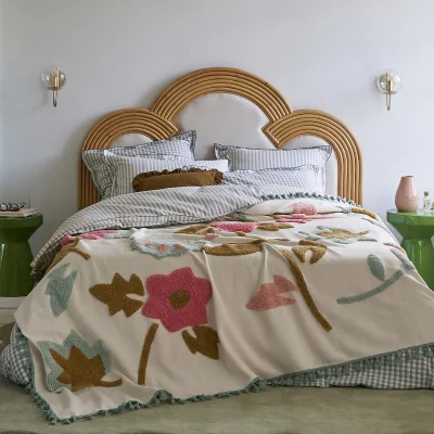 La Redoute Samarkand Floral Tufted 100% Cotton Bedspread