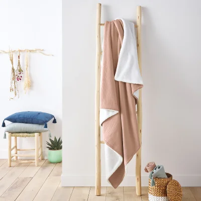 La Redoute Kumla Cotton Muslin & Fleece Throw