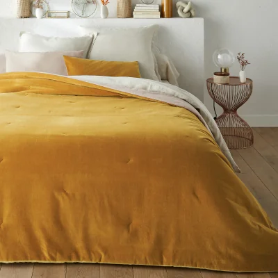 La Redoute Velvet Quilted Cotton Velvet Bedspread