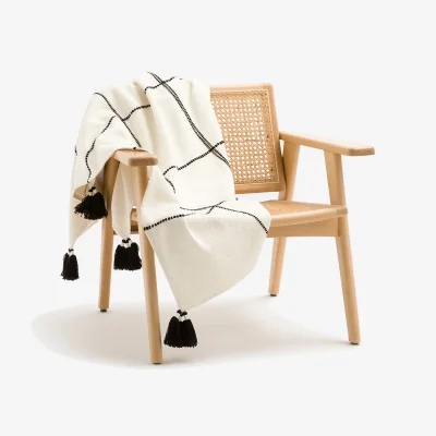 La Redoute Makeba Throw with Pompom Finish