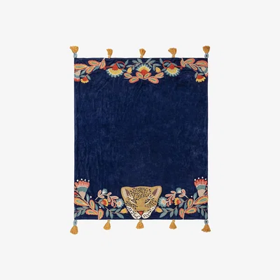 La Redoute Regal Leopard Embroidered Tasselled Throw