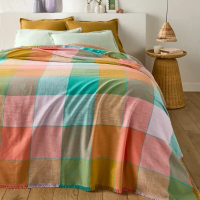 La Redoute Sofia Checked 100% Cotton Bedspread