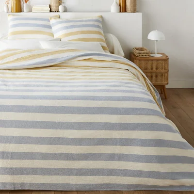 La Redoute Aldo Multicoloured Striped 100% Cotton Bedspread